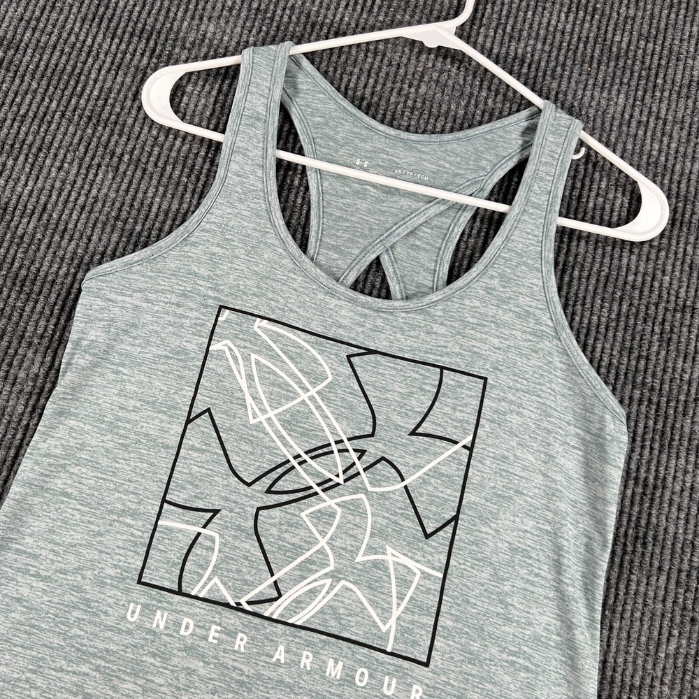 Under Armour Tank Top Womens XS Extra Small Green Sleeveless Workout Active